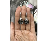 Серьги Сваровски Crystal 001 Sini в серебре