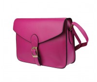 Винтажная сумка, ярко-розовая