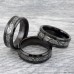 Мужское кольцо с узором "Кельтский дракон", черное с серебром